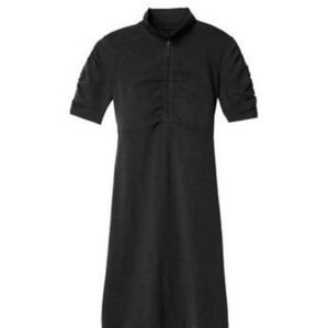 Athleta Shir Delight Black Short Sleeve Dress XS